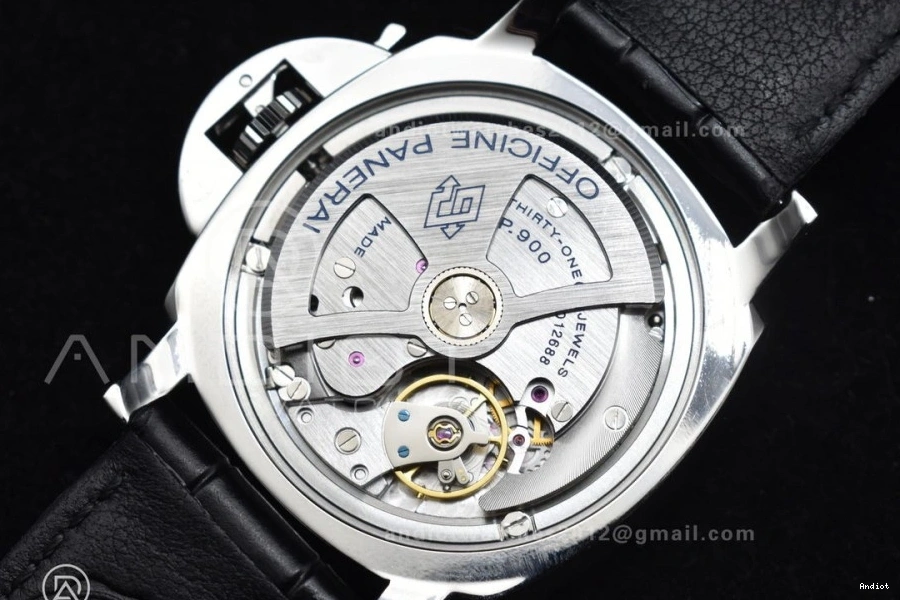 VSF Gray PAM1250 Leather Best Edition Strap Dial Black Due Luminor on 42mm P900 0312